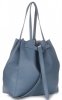 Bőr táska shopper bag Genuine Leather kék 1158